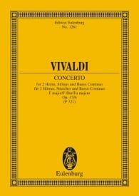 Vivaldi: Concerto F major Opus 47/6 RV / P 321 (Study Score) published by Eulenburg